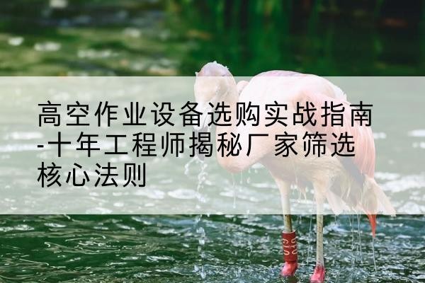 夏津剪叉式升降机厂家-高空作业设备选购实战指南-十年工程师揭秘厂家筛选核心法则