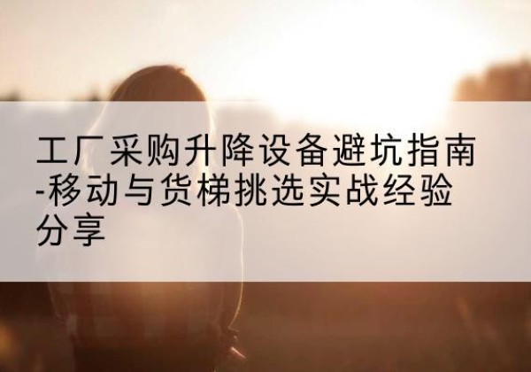 夏津移动式升降机怎么选-工厂采购升降设备避坑指南-移动与货梯挑选实战经验分享