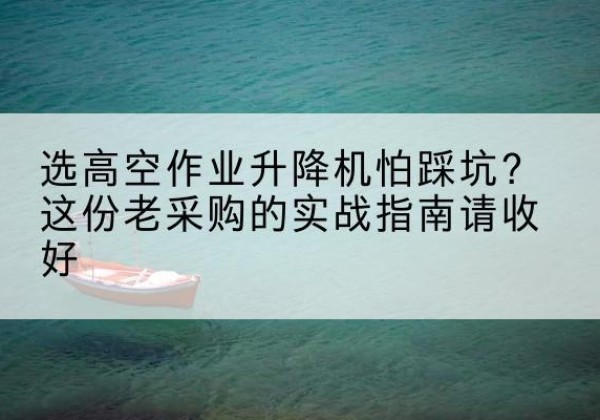 夏津高空作业升降机厂家推荐-选高空作业升降机怕踩坑？这份老采购的实战指南请收好